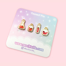 Load image into Gallery viewer, Mini Potion Pins (Black & Red)