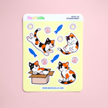 Load image into Gallery viewer, Calico Cats Vinyl Sticker Sheet
