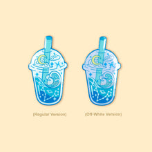 Load image into Gallery viewer, Pisces Horoscope Bubble Tea Enamel Pin | Soft Enamel with Epoxy
