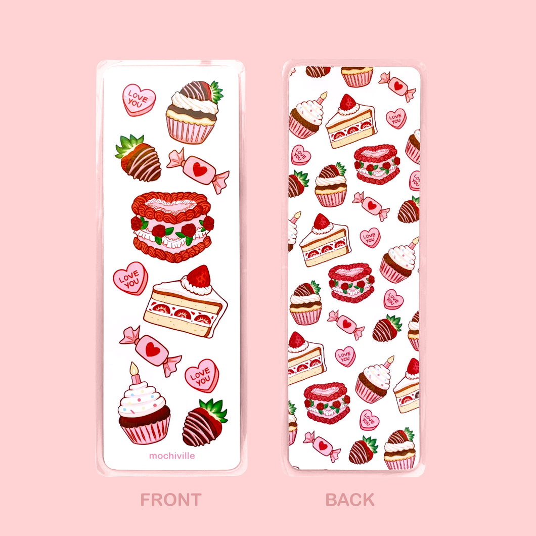 Strawberry Pastries Bookmark (Laminated)