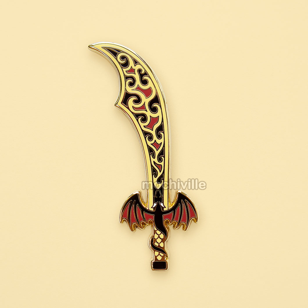 Dragon Scimitar Enamel Pin