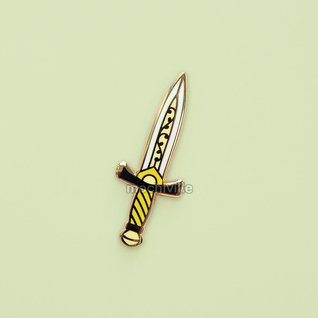 Golden Dagger Enamel Pin