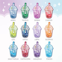 Load image into Gallery viewer, Horoscope Bubble Tea Keychain
