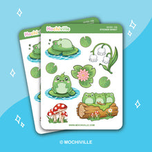 Load image into Gallery viewer, Froggies &amp; Lilies Vinyl Sticker Sheet
