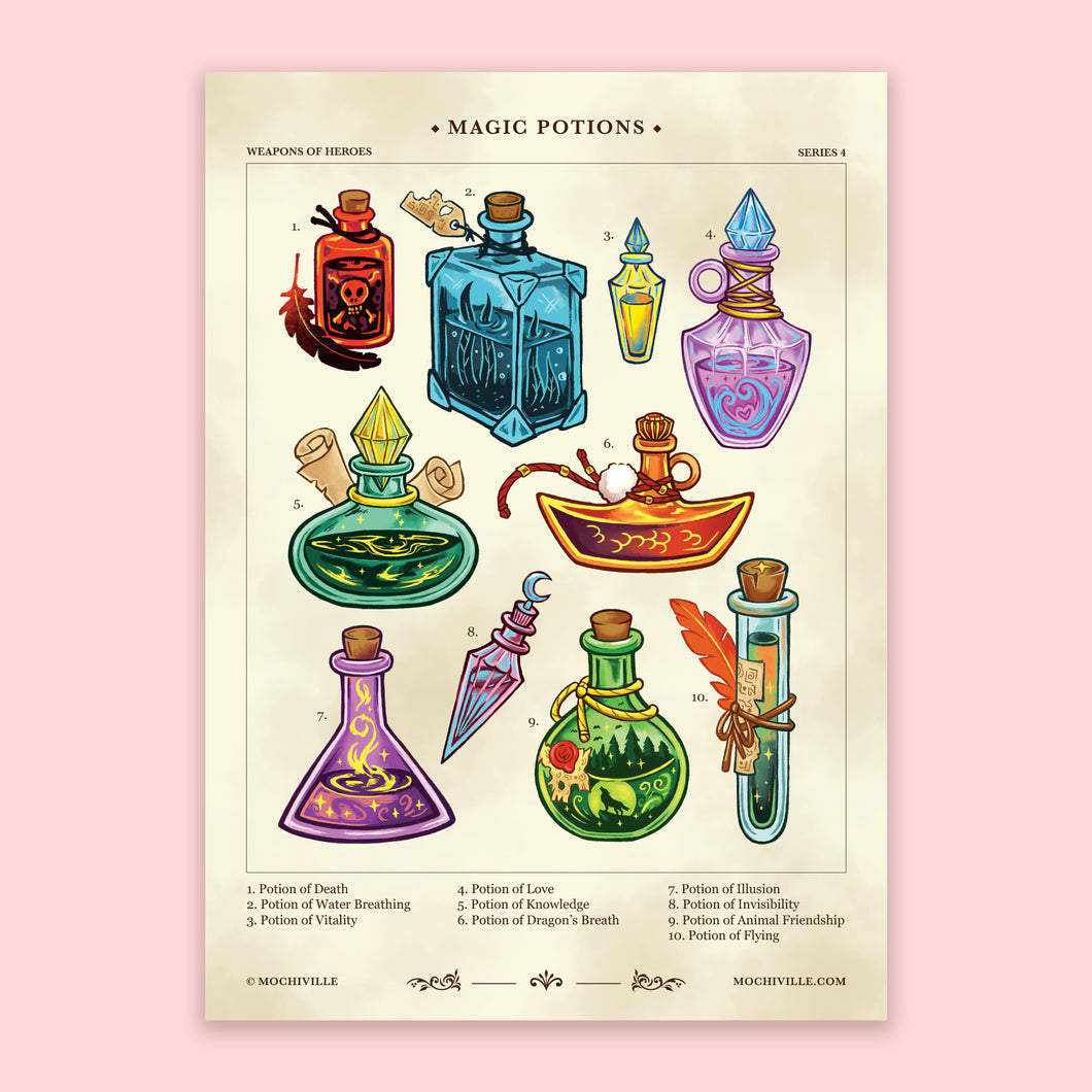 Magic Potions Art Print (5x7 inch)