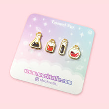 Load image into Gallery viewer, Mini Potion Pins (Black &amp; Red)
