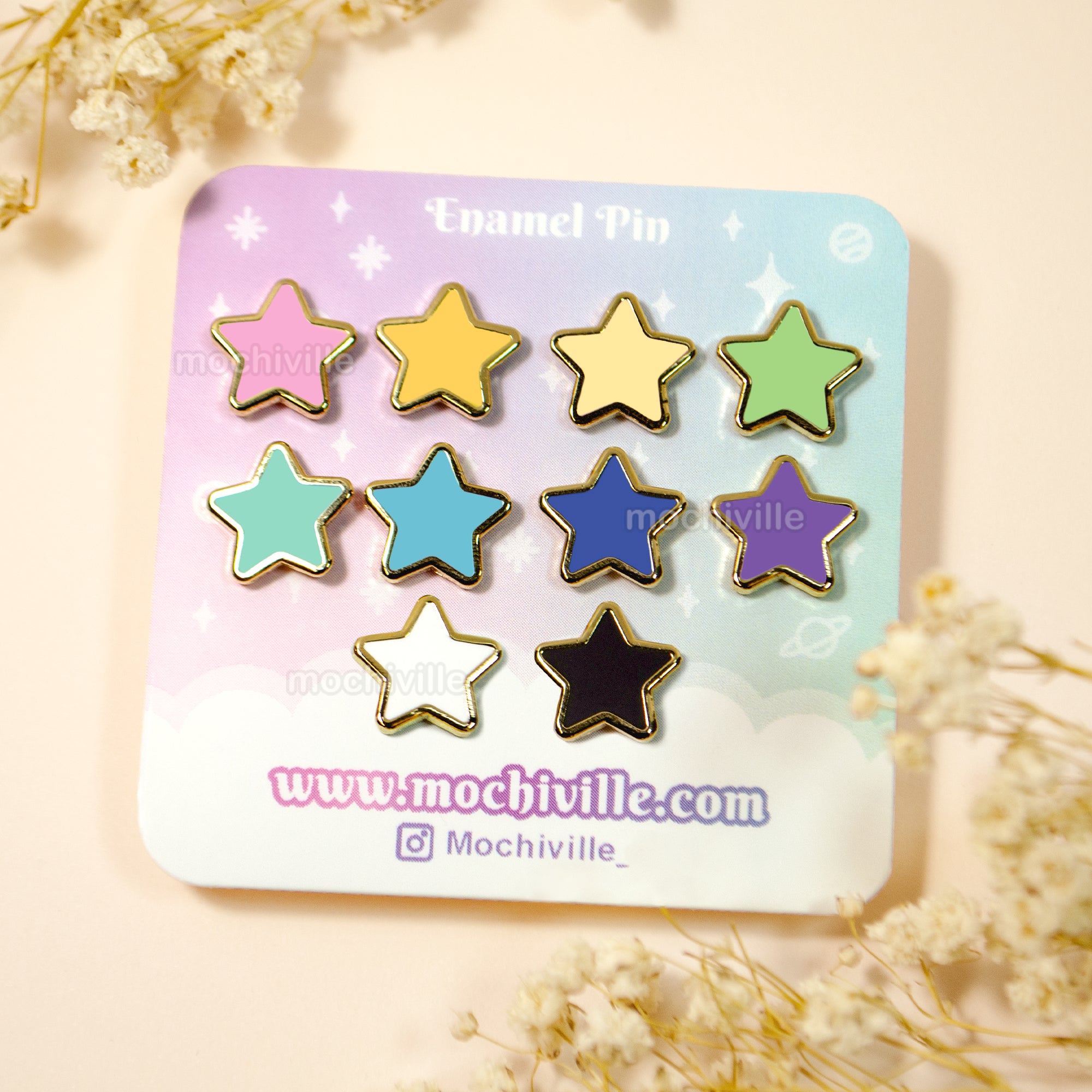 Pink Pin Star Mini Star Enamel Pin | Filler Pins – Mochiville