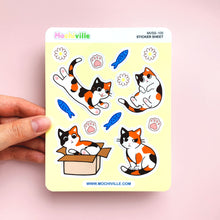 Load image into Gallery viewer, Calico Cats Vinyl Sticker Sheet
