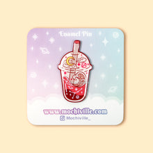 Load image into Gallery viewer, Cancer Horoscope Bubble Tea Enamel Pin | Soft Enamel with Epoxy
