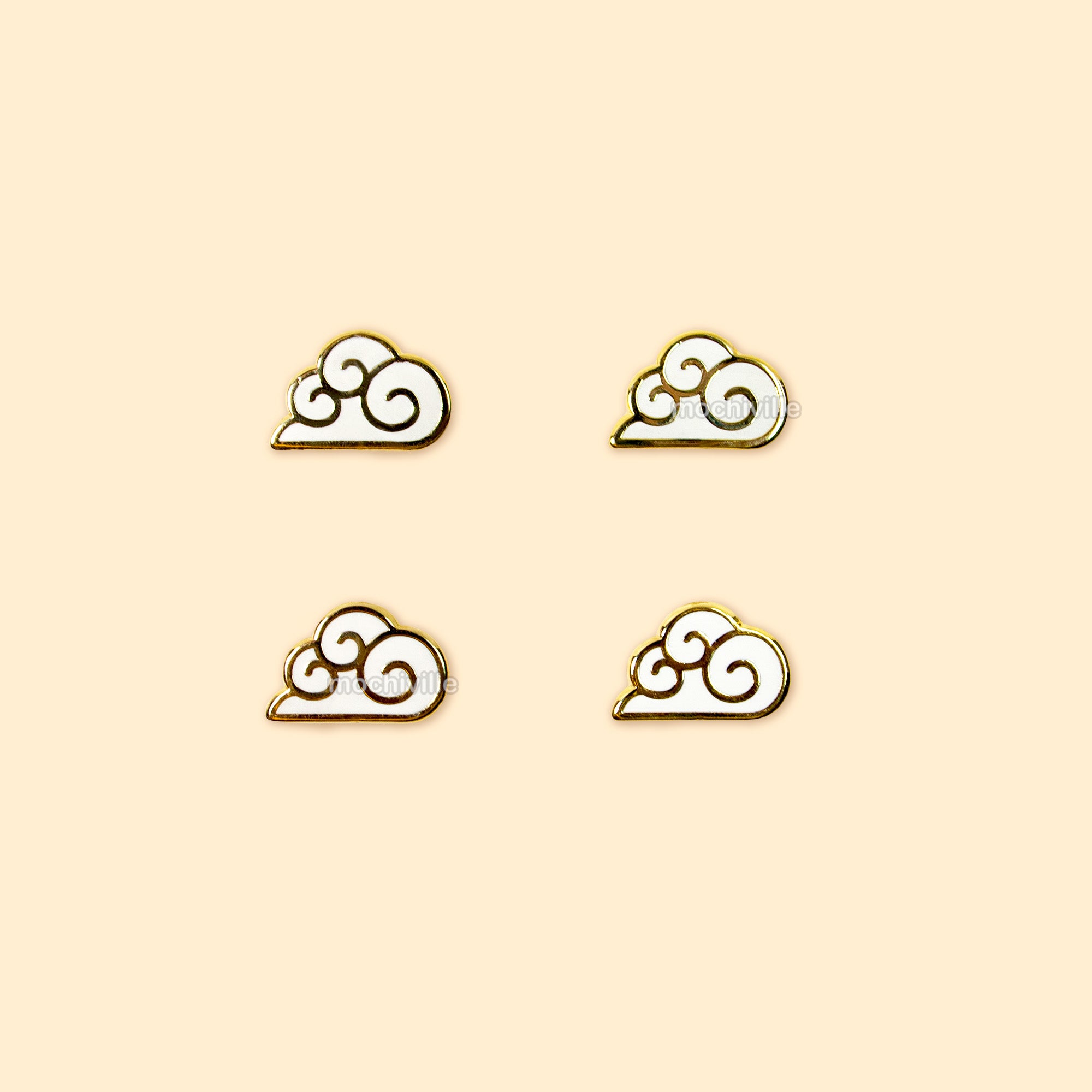 Mini Cloud Enamel Pin – Mochiville
