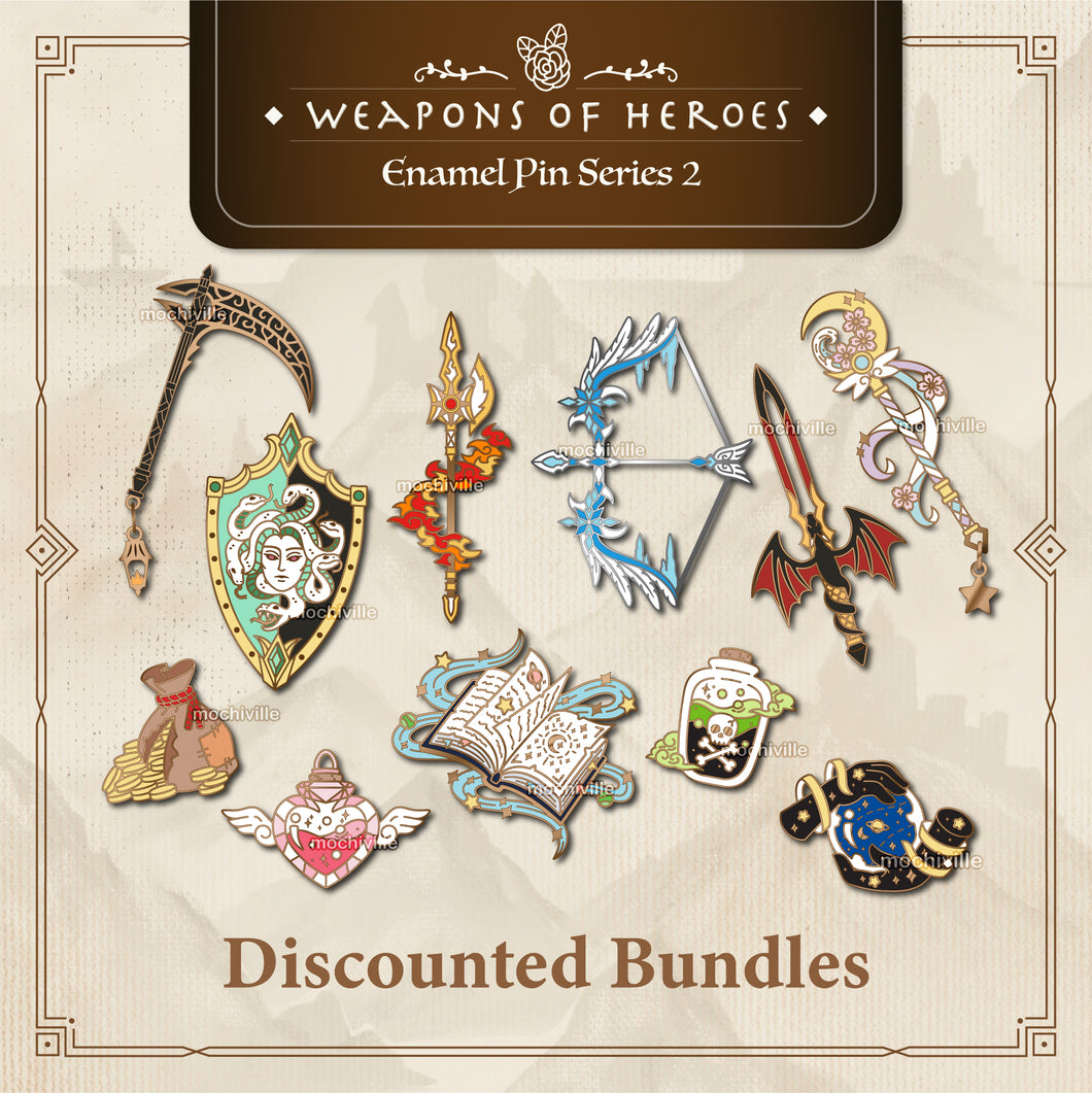 Weapons of Heroes 2 Discounted Bundles | Enamel Pins